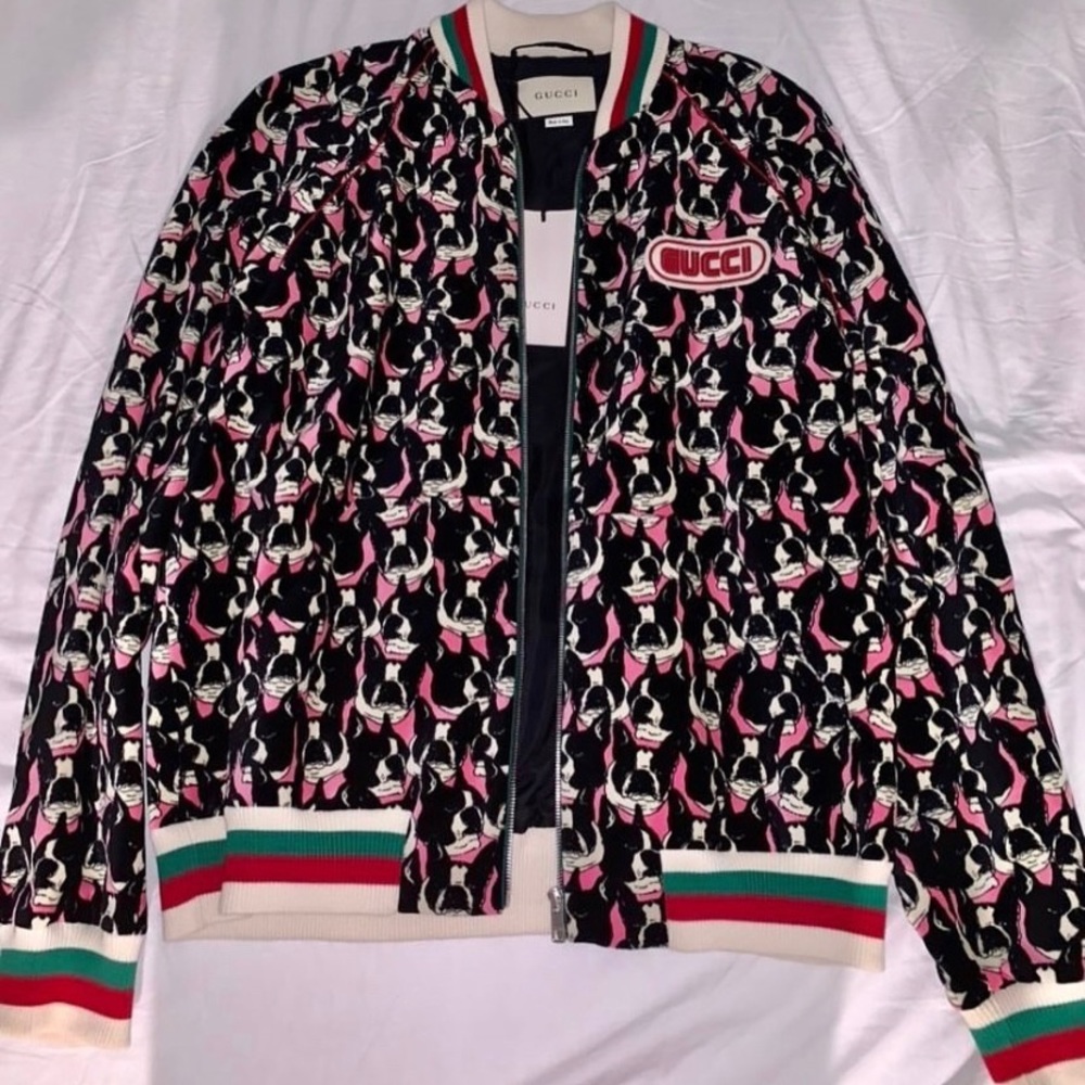 Pink Gucci Dog Bomber New With Tags.